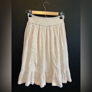 Flowy Eyelet Midi skirt-Womens S